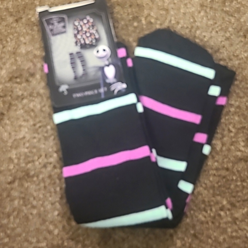 Disney The Nightmare Before Christmas knee high socks, originally a 2 piece set